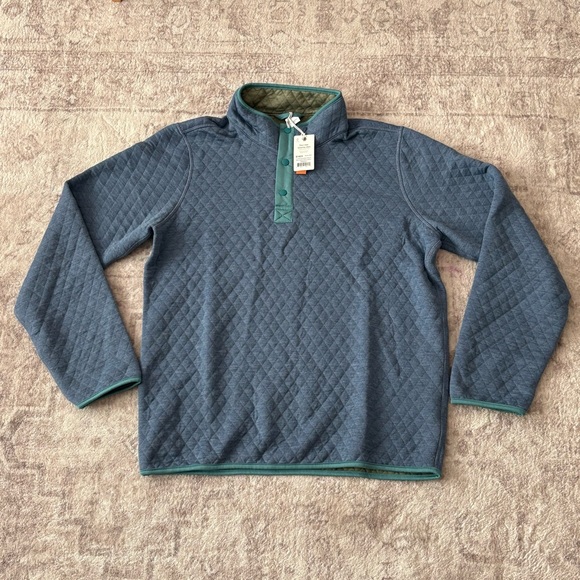 Marine Layer Men’s Corbet Reversible Pullover Sweater Medium New - Picture 1 of 6